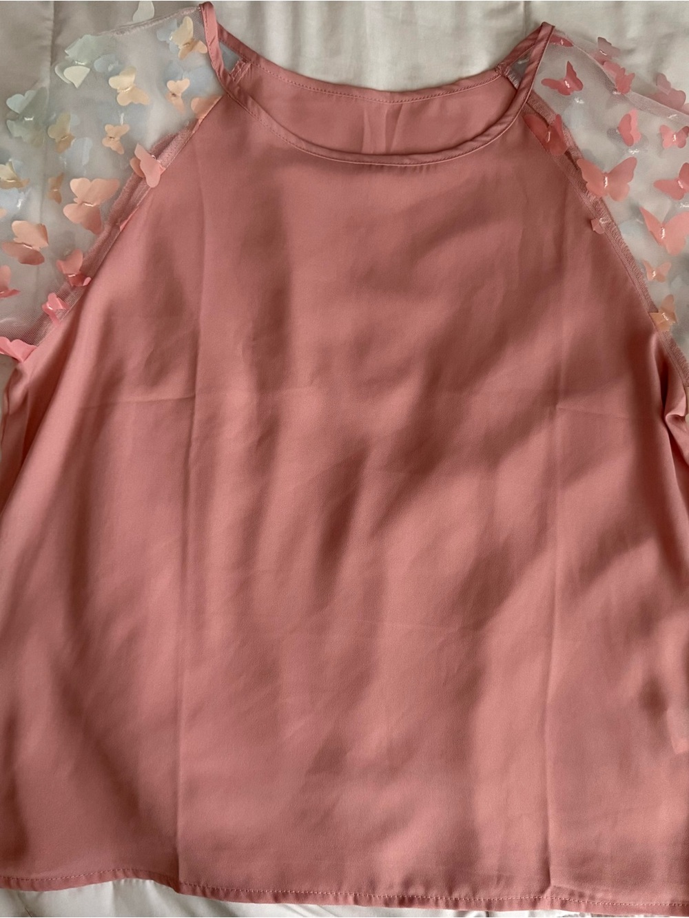 SHEIN Dusty Rose Crepe Blouse